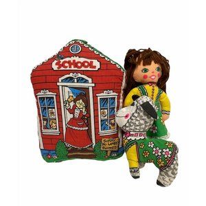 Vintage Questor Education Plush Mary Had a Little Lamb Stuffed Toy | Schoolhouse